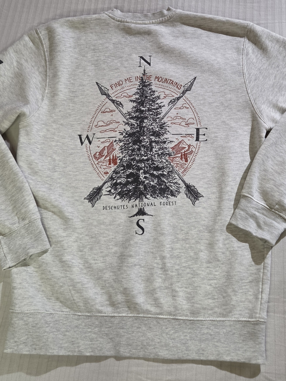 Find Me in the Mountains BEND Sweatshirt - Light Heather Gray